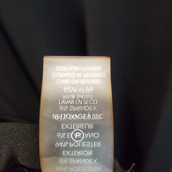 Calvin Klein Black Crepe Ruffle V-Neck Fit & Flare Dress Plus Size 20W NWT new - Picture 10 of 10